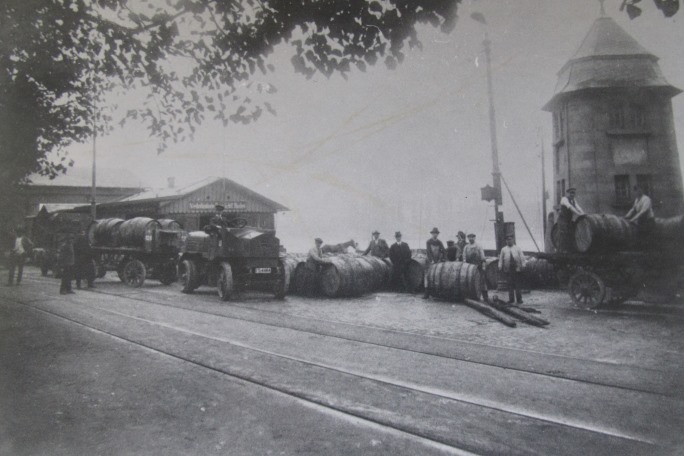 Pegel Biebrich - 1920 / Postkarte aus Museum für Heimatgeschichte Biebrich