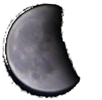 Nur noch f�r wenige Minuten sah man die Mondfinsternis. � MFR�del